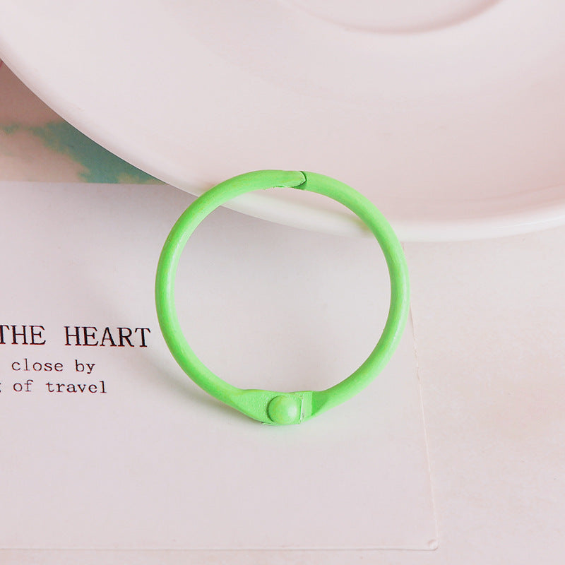 Wholesale DIY Macaron Color 30mm Metal Paint Open Ring Piece